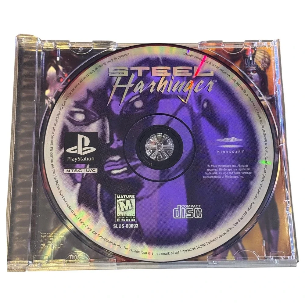 Steel Harbinger Sony PlayStation 1 PS1 1996 Mindscape Sci-Fi Action Game